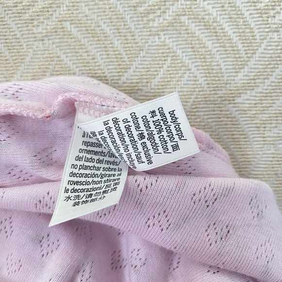 Victoria's Secret PINK Cotton Heart Pointelle Romper One Piece Pajama Size Large - Picture 5 of 9